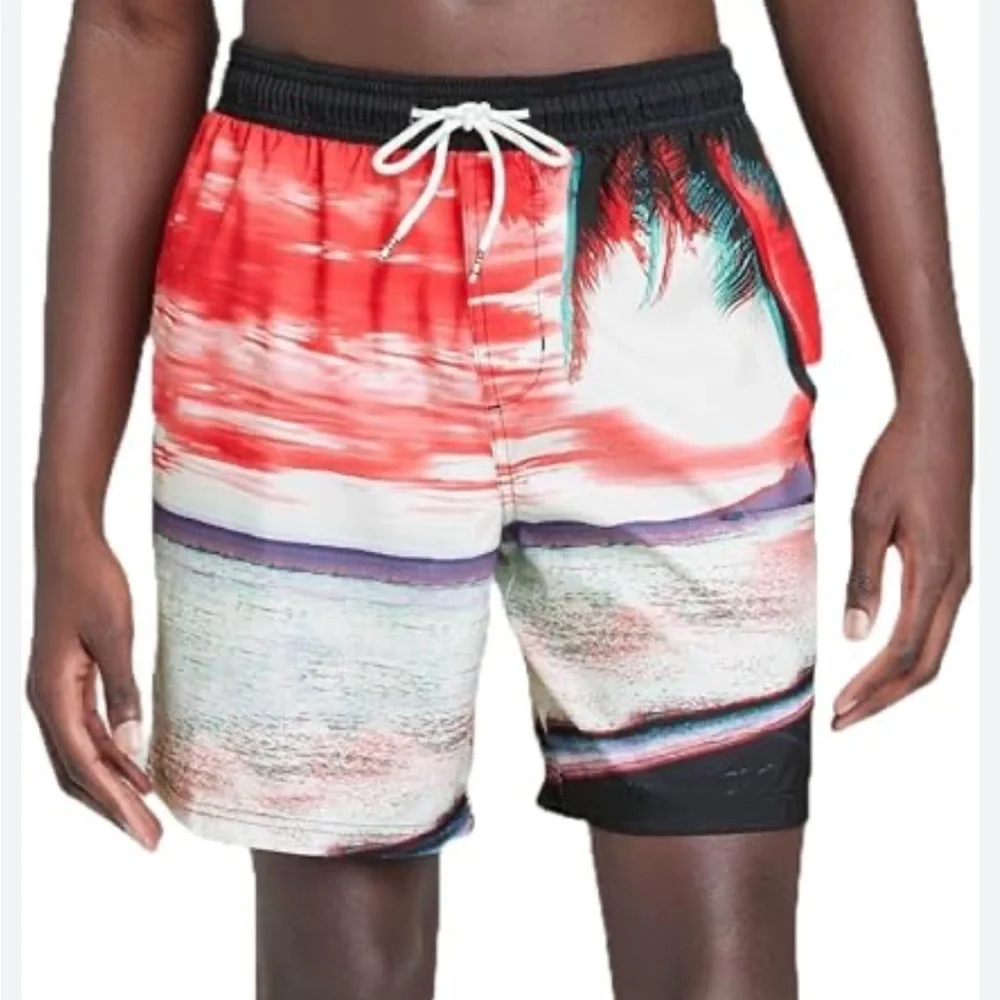 Original Use Black hot tub swim shorts colorful new size XXL